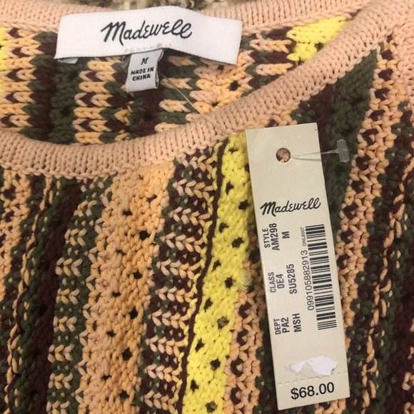 Madewell Crochet Janson Sweater Tank in Rainbow Stripe - Picture 4 of 6